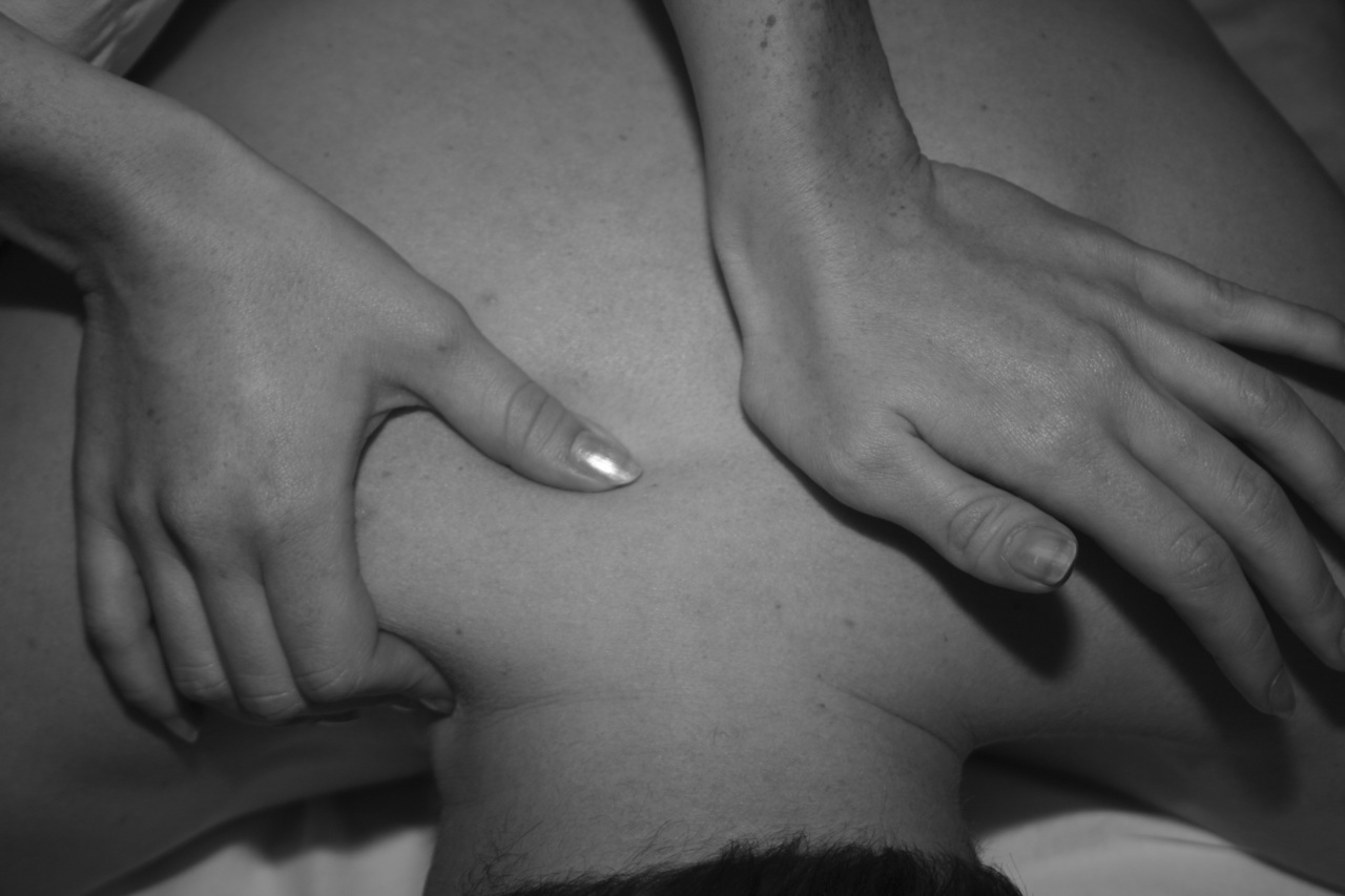 a massage on the back