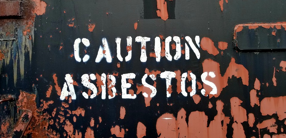asbestos sign post